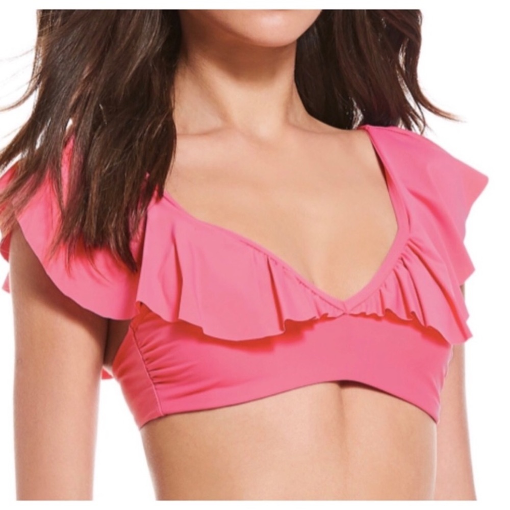 NWT XS Gianni Bini Pink Flamingo Bralette Swim Top